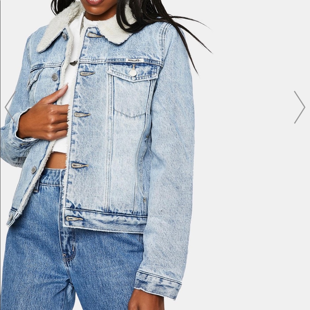 Rollas STELLA SHERPA LINED DENIM JACKET